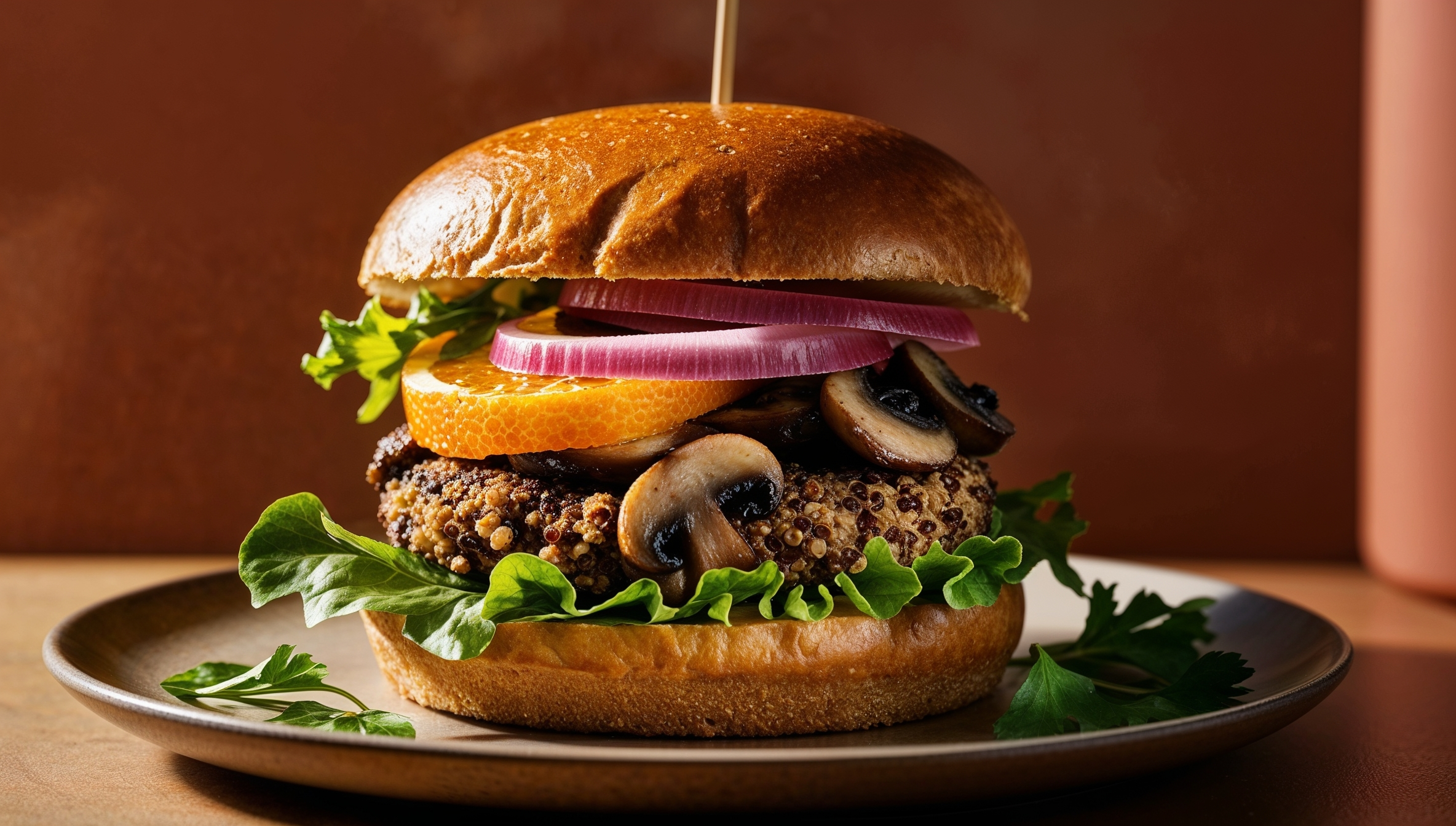 Mushroom & Quinoa Burger Recipe