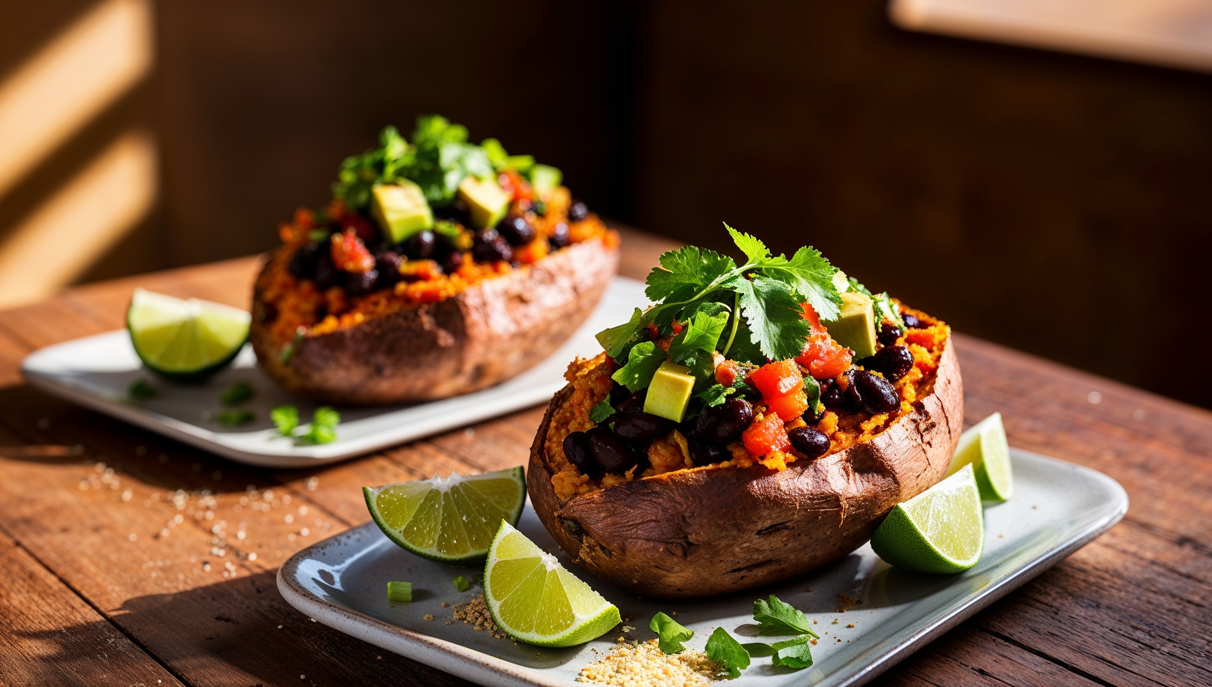 Vegan Mexican Stuffed Sweet Potatoes Recipe