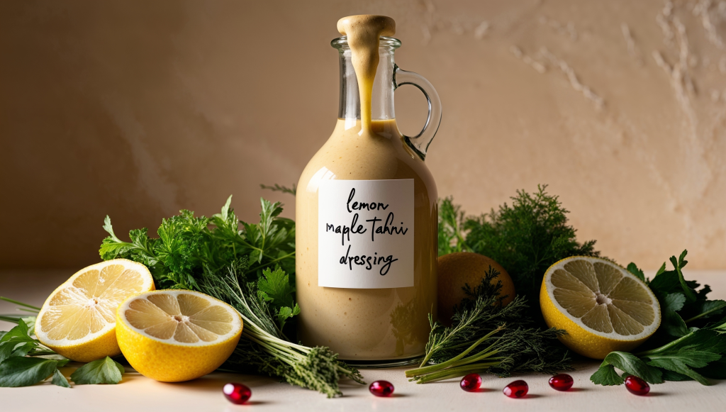 Vegan Lemon Maple Tahini Dressing 