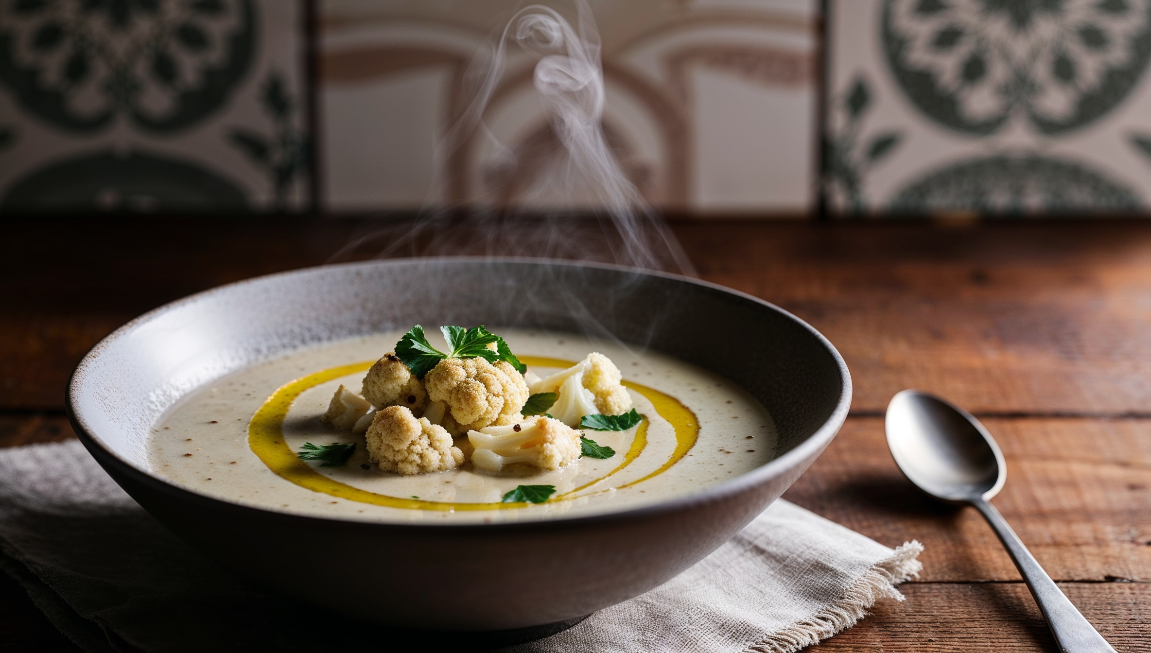 Vegan Roasted Cauliflower Soup Recipe