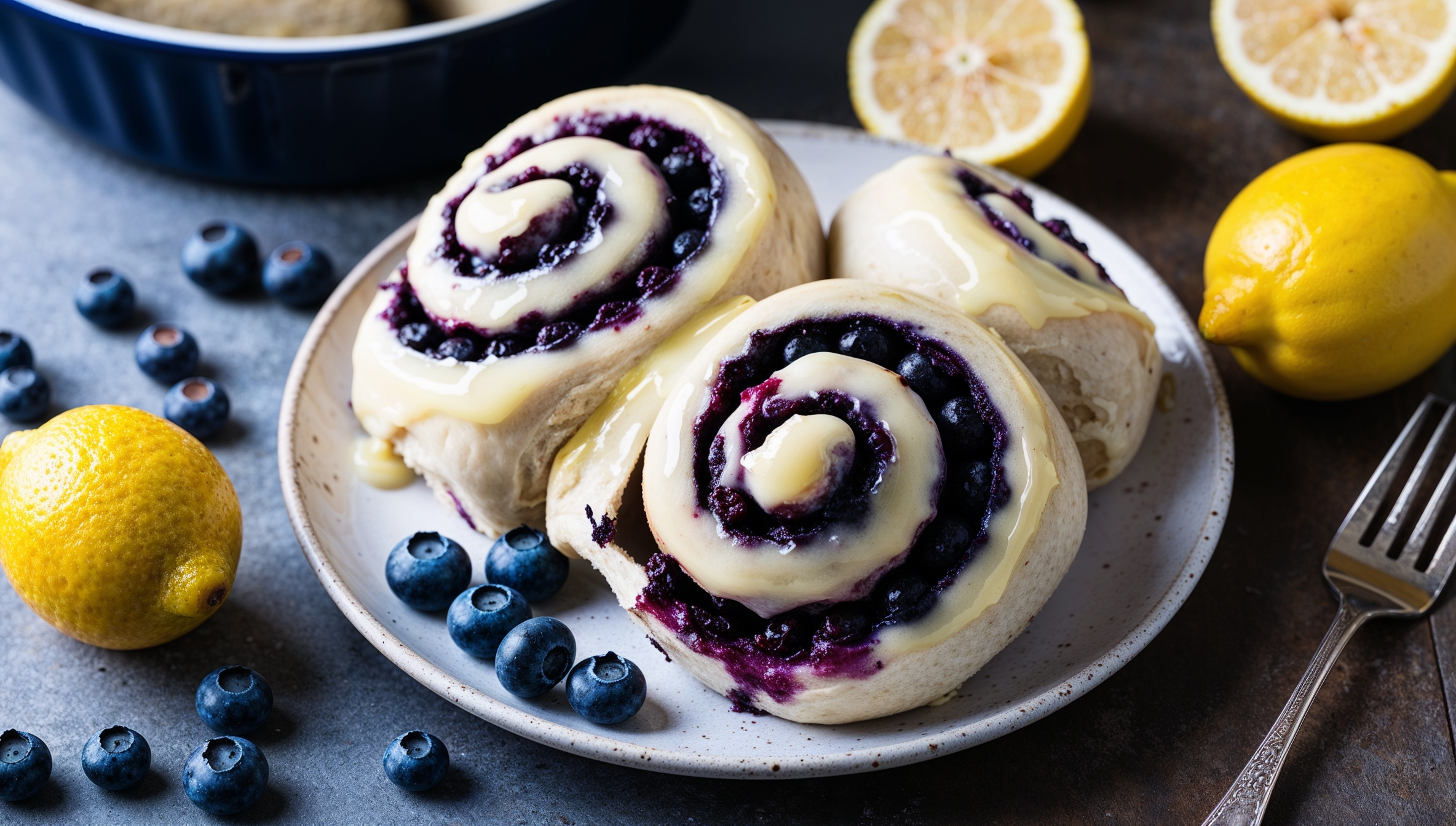 Lemon Blueberry Sweet Rolls Recipe