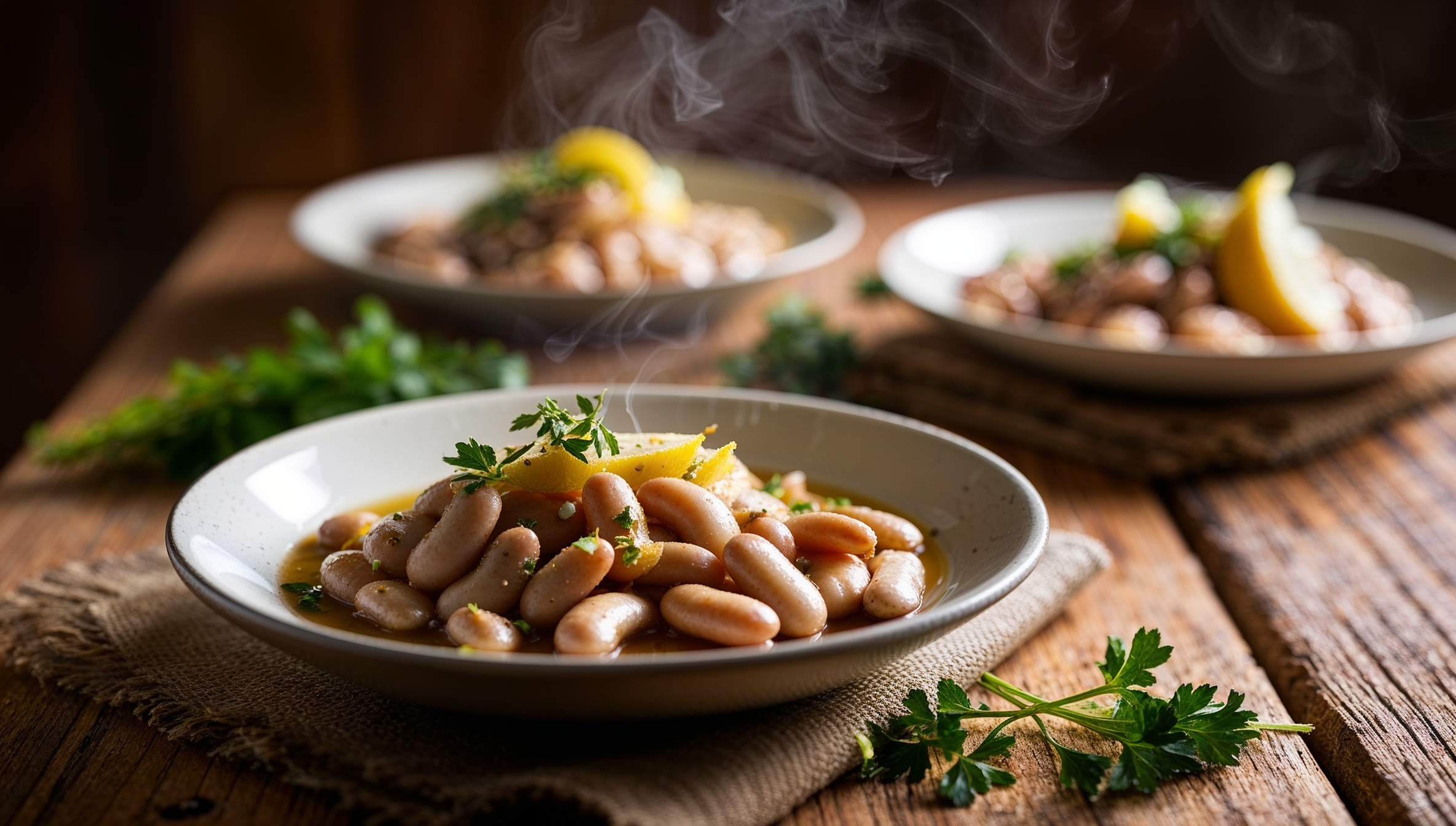 Vegan Creamy Lemon Garlic Butter Beans Recipe