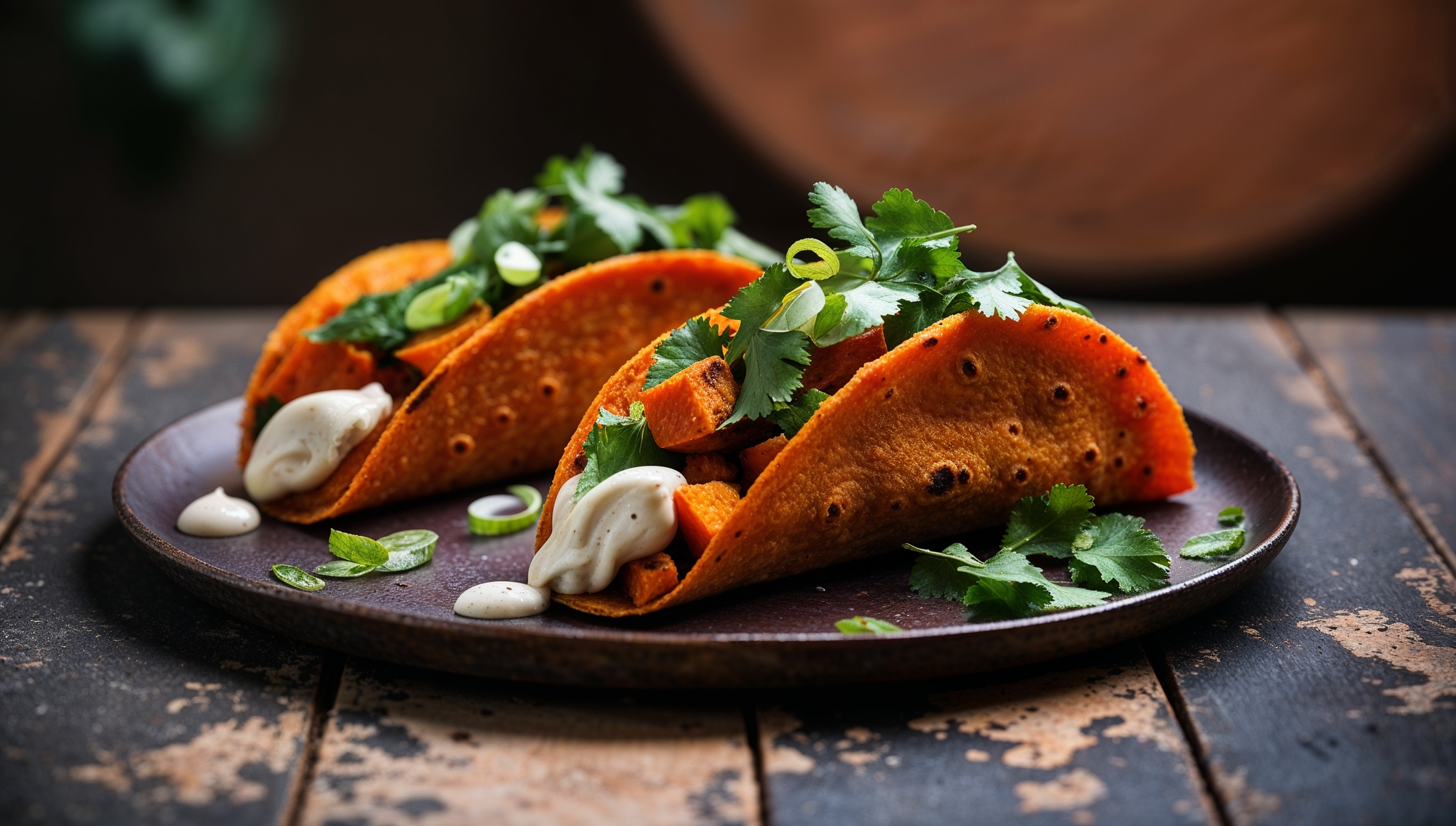 Vegan Sweet Potato Tacos with Avocados