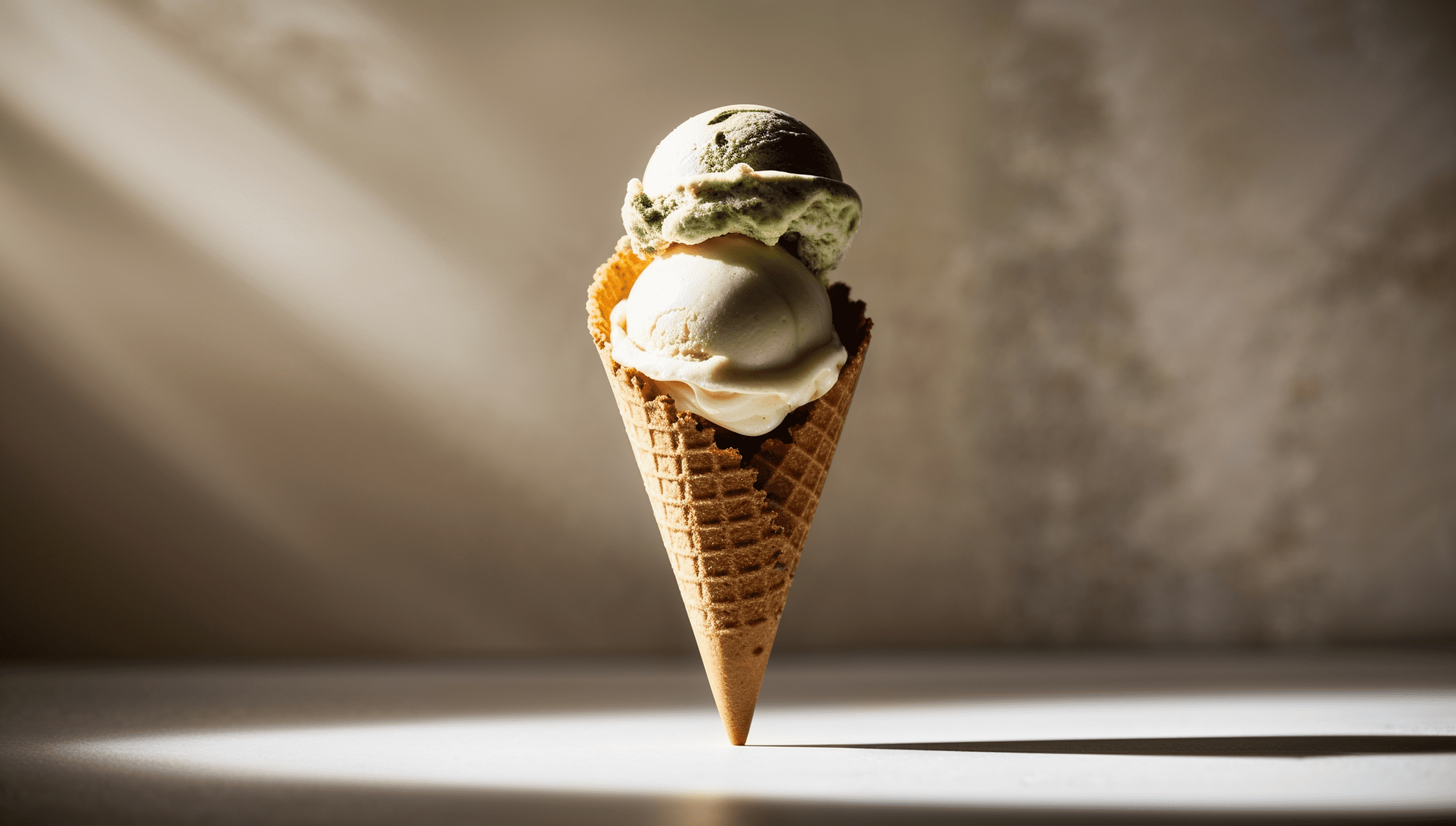 Vegan Basil and White Chocolate Gelato