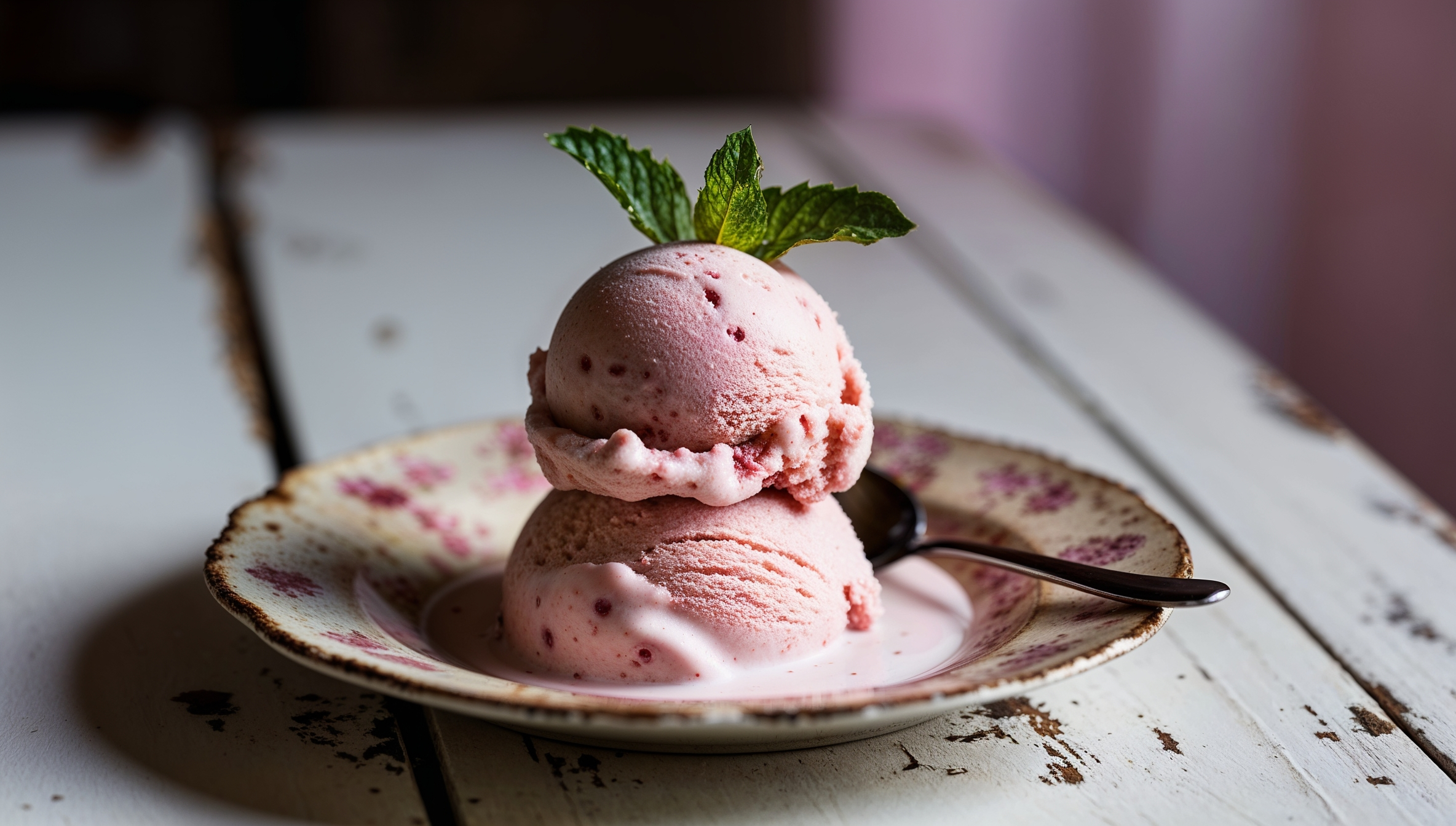 Vegan Strawberry Ice Cream 